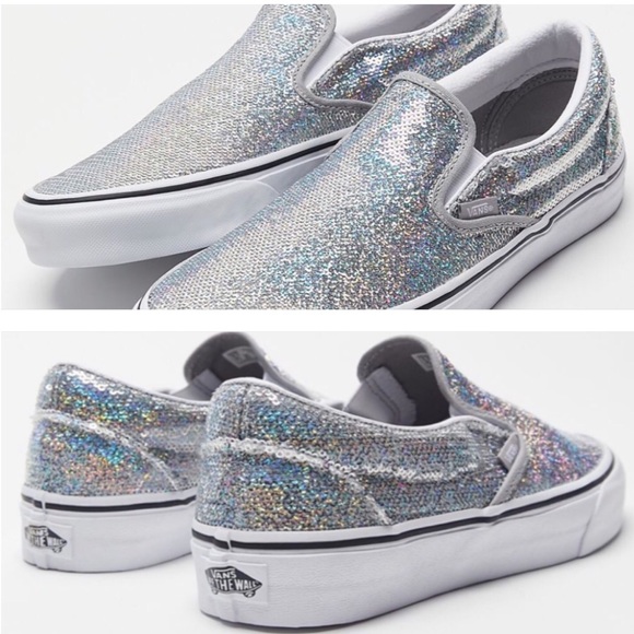 Silver iridescent sequin Vans - Picture 4 of 11